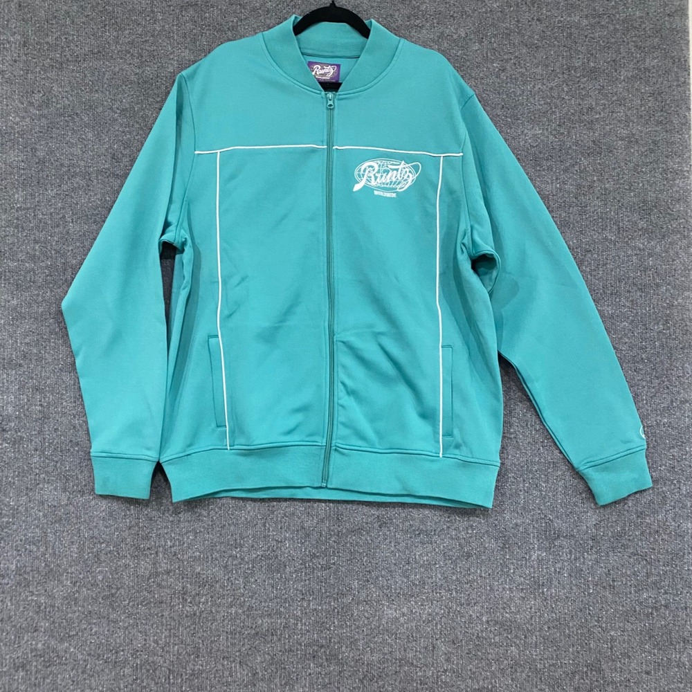 Runtz Worldwide Mens Jade Green Full Zip Track Jacket Style 33572 Size 2XL NWT